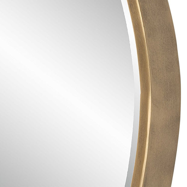 Uttermost Webster Antiqued Gold Iron Round Mirror