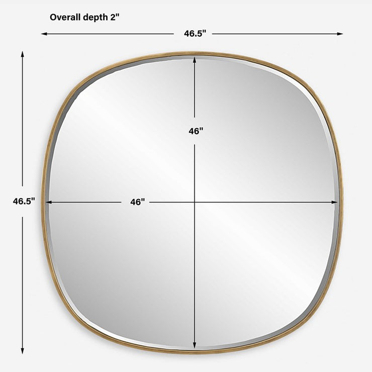 Uttermost Webster Antiqued Gold Iron Round Mirror