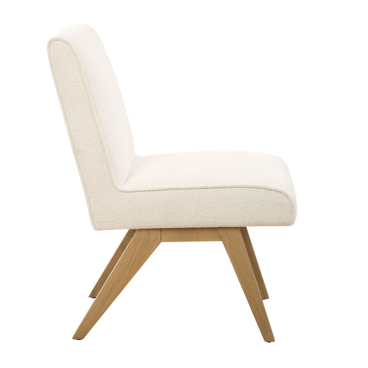 Uttermost Blakely Snow Toned Basketweave Fabric Armless Dining Chair