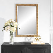 Casa Bella Living Coastal Natural Rattan Framed Mirror