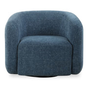 Uttermost Junie Blueberry Chenille Barrel Swivel Chair