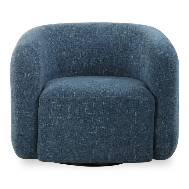 Uttermost Junie Blueberry Chenille Barrel Swivel Chair