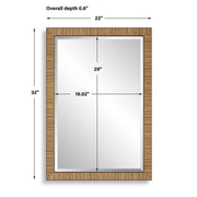 Casa Bella Living Coastal Natural Rattan Framed Mirror