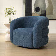 Uttermost Junie Blueberry Chenille Barrel Swivel Chair