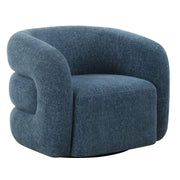 Uttermost Junie Blueberry Chenille Barrel Swivel Chair