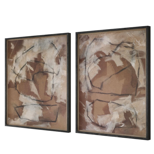Uttermost Rush & Dash Framed Prints ~ Set Of 2