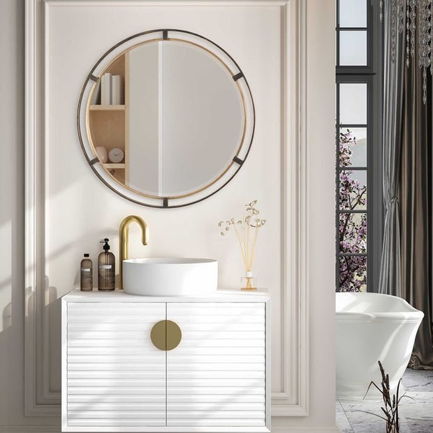 Uttermost Carrizo Rustic Bronze Iron Round Mirror