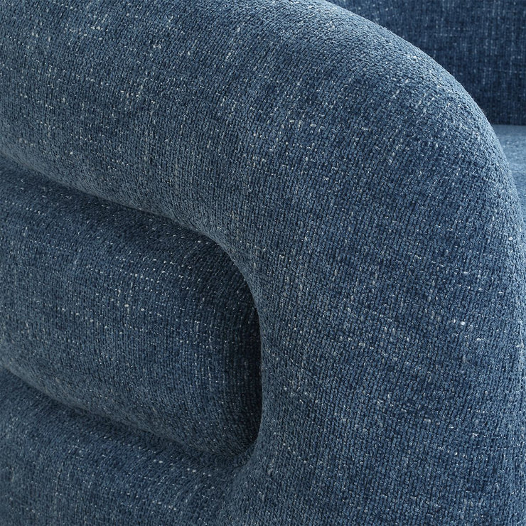 Uttermost Junie Blueberry Chenille Barrel Swivel Chair