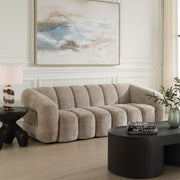 Uttermost Modella Modern Chenille Channeled Sofa