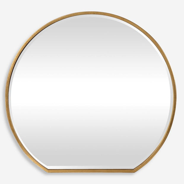 Uttermost Cabell Metallic Gold Leaf Iron Round Mirror