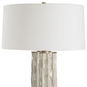 Uttermost Parilli Taupe Gray Glazed Table Lamp With Off White Linen Shade