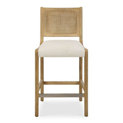 Uttermost Interweave Rattan Cane and Light Oak Ceruse Counter Stool
