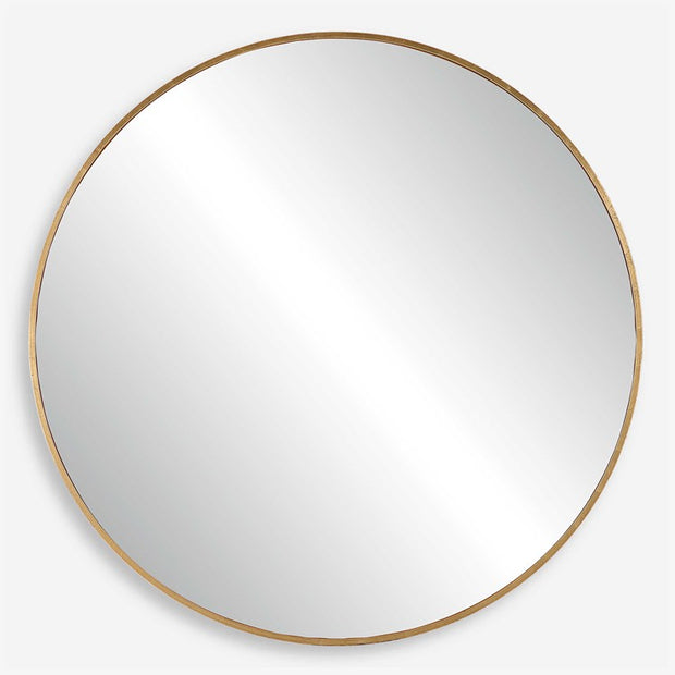 Uttermost Junius Antiqued Gold Leaf Iron Large Round Mirror
