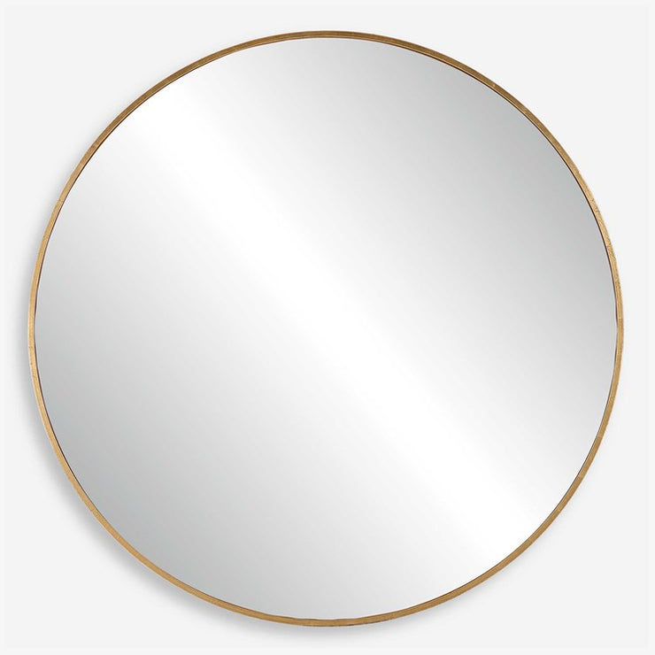 Uttermost Junius Antiqued Gold Leaf Iron Large Round Mirror