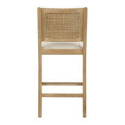 Uttermost Interweave Rattan Cane and Light Oak Ceruse Counter Stool