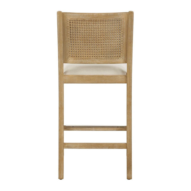 Uttermost Interweave Rattan Cane and Light Oak Ceruse Counter Stool