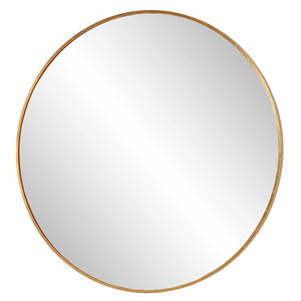 Uttermost Junius Antiqued Gold Leaf Iron Large Round Mirror