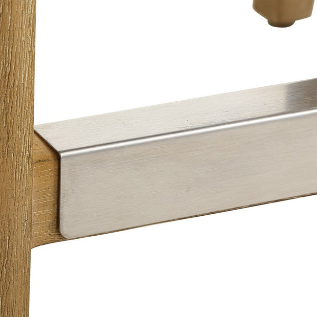 Uttermost Interweave Rattan Cane and Light Oak Ceruse Counter Stool