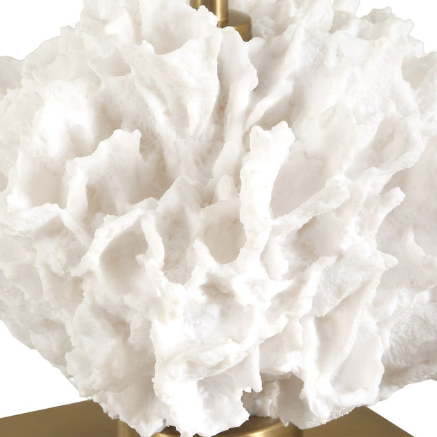 Uttermost Caronia Ivory Toned Coral Sculpture Buffet Lamp With Linen Shade