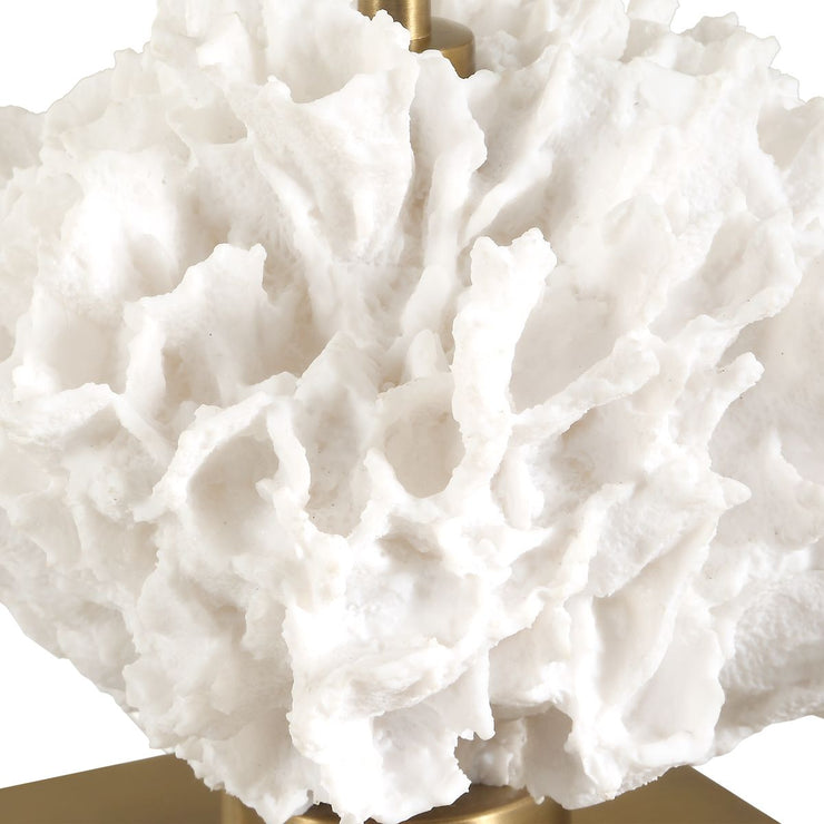 Uttermost Caronia Ivory Toned Coral Sculpture Buffet Lamp With Linen Shade