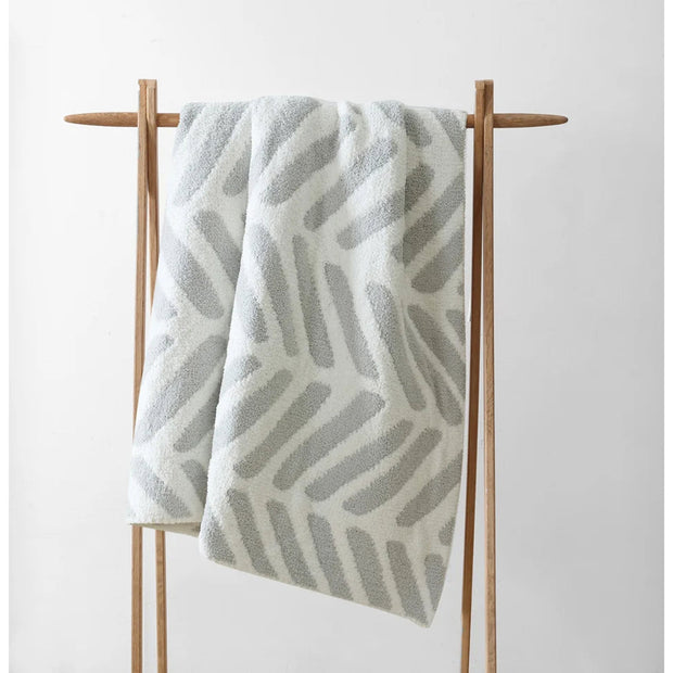 Sunday Citizen Tulum Cloud Gray and Off White Throw