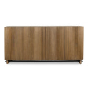 Uttermost Kellem Natural Wood Finish 4 Door Fluted Cabinet