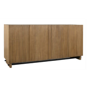 Uttermost Kellem Natural Wood Finish 4 Door Fluted Cabinet