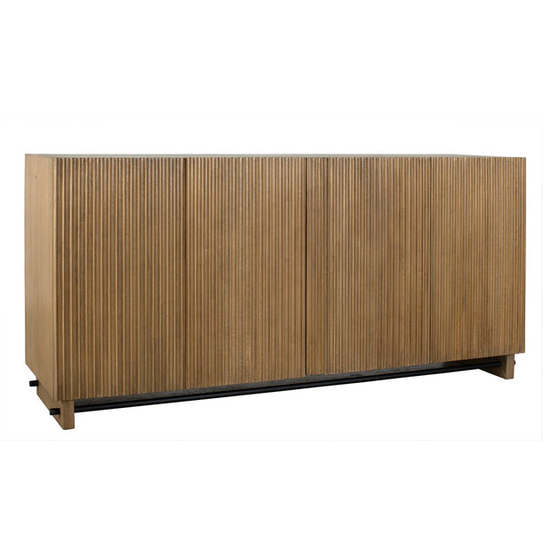 Uttermost Kellem Natural Wood Finish 4 Door Fluted Cabinet