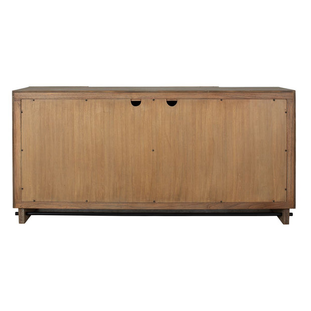 Uttermost Kellem Natural Wood Finish 4 Door Fluted Cabinet