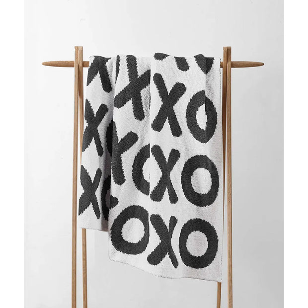 Sunday Citizen XOXO Coal and Off White Throw