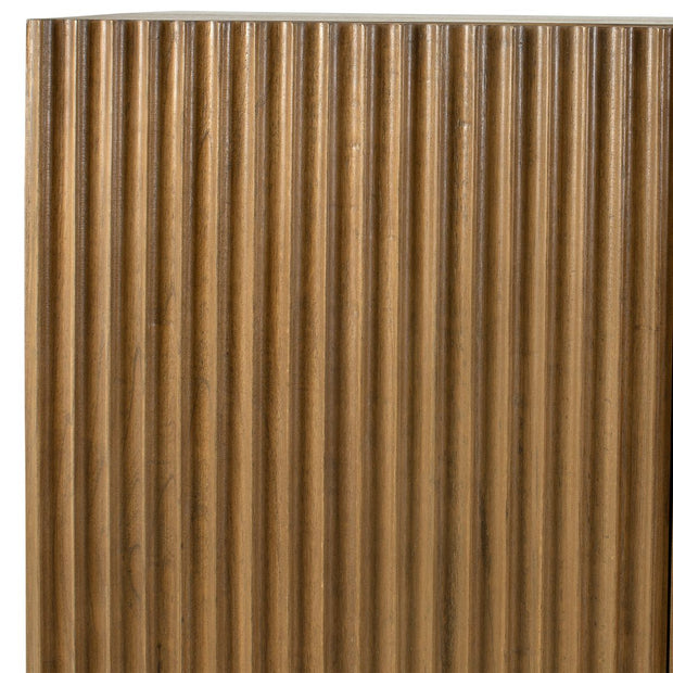 Uttermost Kellem Natural Wood Finish 4 Door Fluted Cabinet