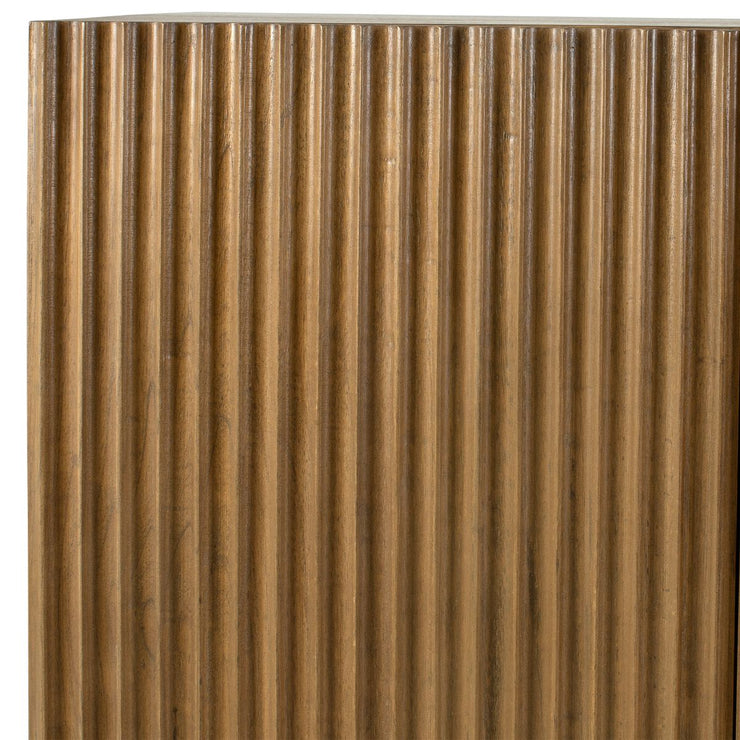 Uttermost Kellem Natural Wood Finish 4 Door Fluted Cabinet
