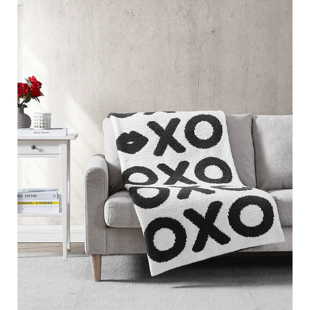 Sunday Citizen XOXO Coal and Off White Throw