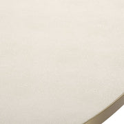 Uttermost Aragon White Shagreen Top with Brass Base Set of 2 Modern Round Nesting Coffee Tables