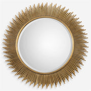 Uttermost Marlo Antiqued Gold Leaf Round Mirror