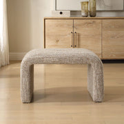 Uttermost Leora Warm Caramel Boucle Small Bench