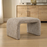 Uttermost Leora Warm Caramel Boucle Small Bench