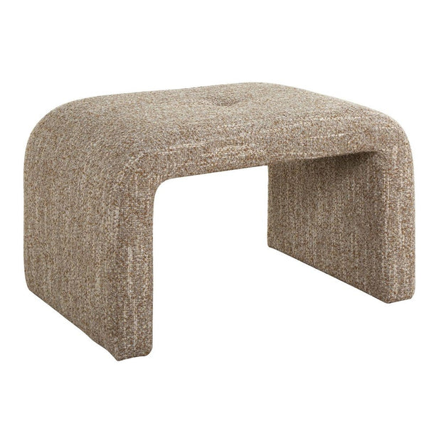 Uttermost Leora Warm Caramel Boucle Small Bench