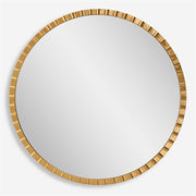 Uttermost Dandridge Antiqued Gold Leaf Iron Round Mirror