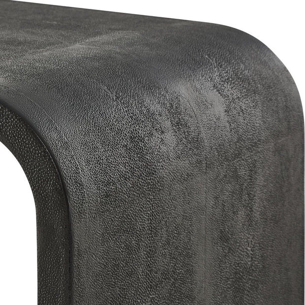 Uttermost Interpose Gray Shagreen Set of 2 Nesting Side Tables