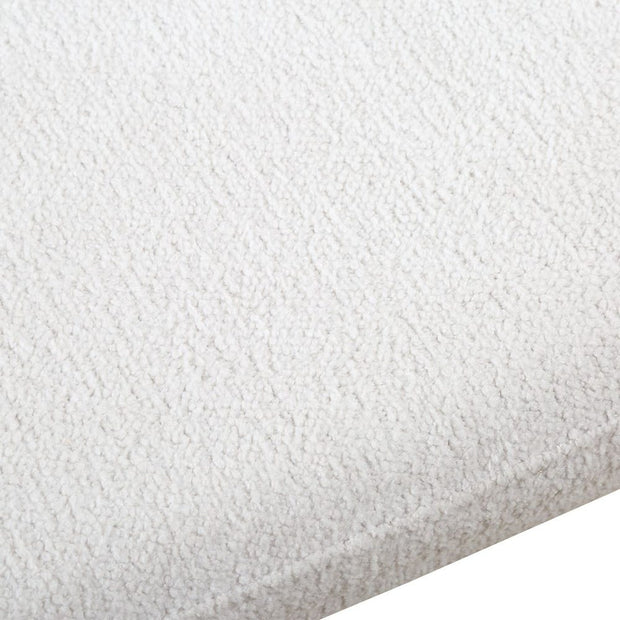 Uttermost Ascend White Boucle Cushioned Seat with Aged Gold Iron Dining Chair