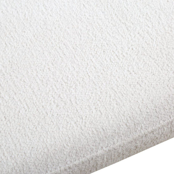 Uttermost Ascend White Boucle Cushioned Seat with Aged Gold Iron Dining Chair