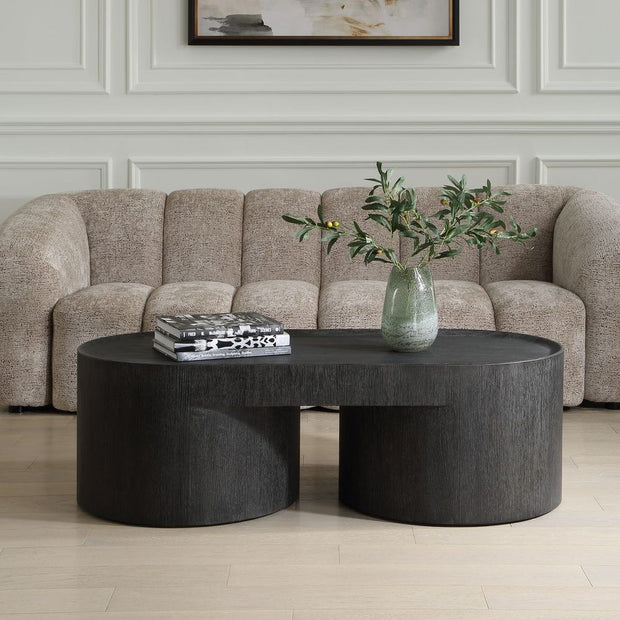 Uttermost Isbell Black Stained Oak Modern Coffee Table