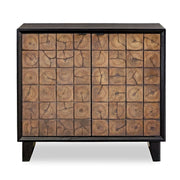 Uttermost Muestra Mindi Wood And Sleek Black Finish 2 Dood Cabinet