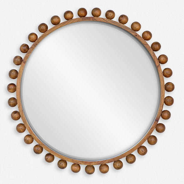 Uttermost Cyra Walnut Wood Round Mirror