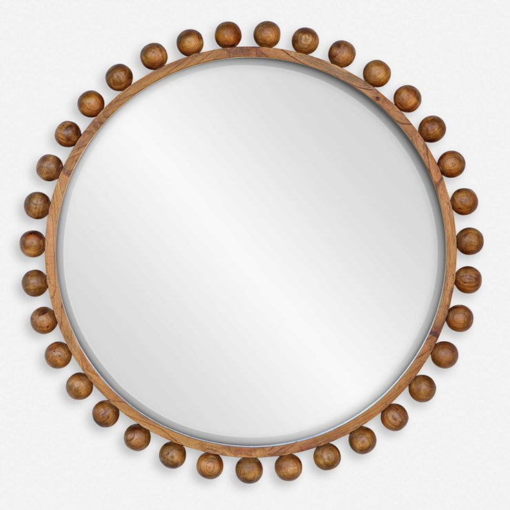 Uttermost Cyra Walnut Wood Round Mirror