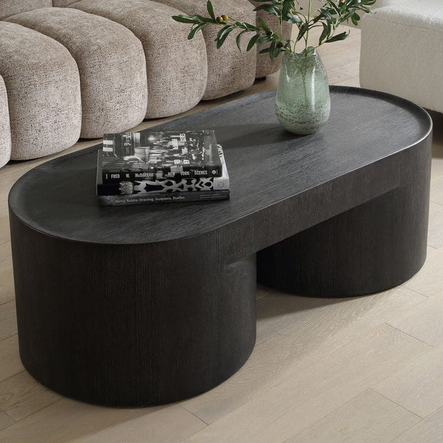 Uttermost Isbell Black Stained Oak Modern Coffee Table