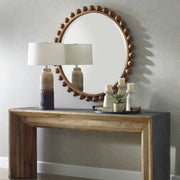 Uttermost Cyra Walnut Wood Round Mirror