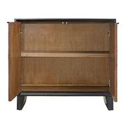 Uttermost Muestra Mindi Wood And Sleek Black Finish 2 Dood Cabinet