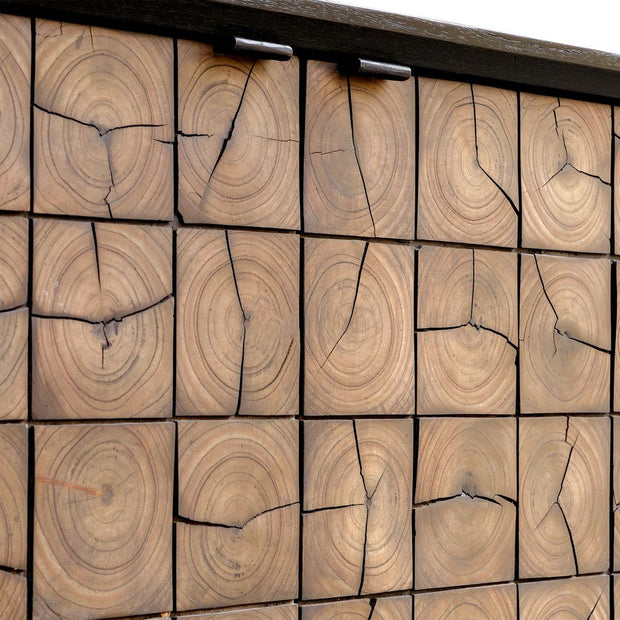 Uttermost Muestra Mindi Wood And Sleek Black Finish 2 Dood Cabinet